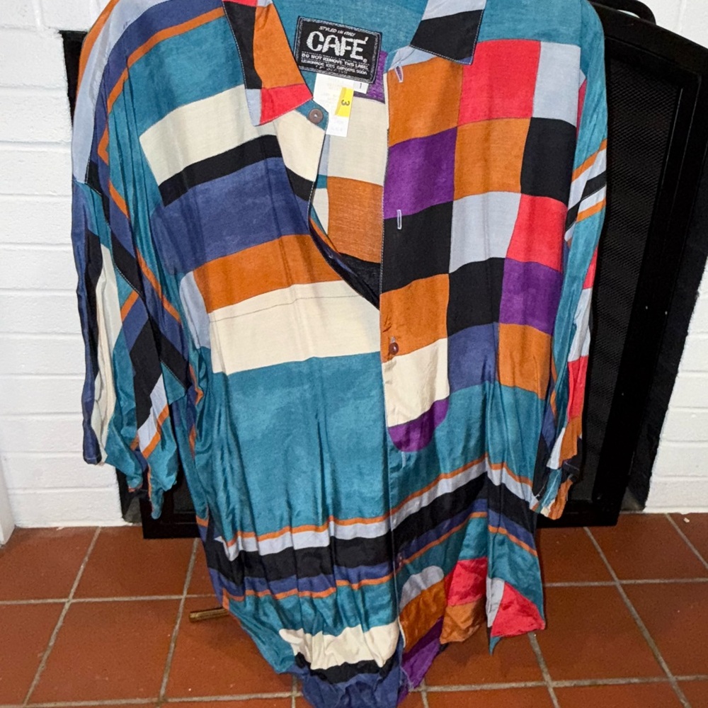 Colorful Striped Button-Up Shirt